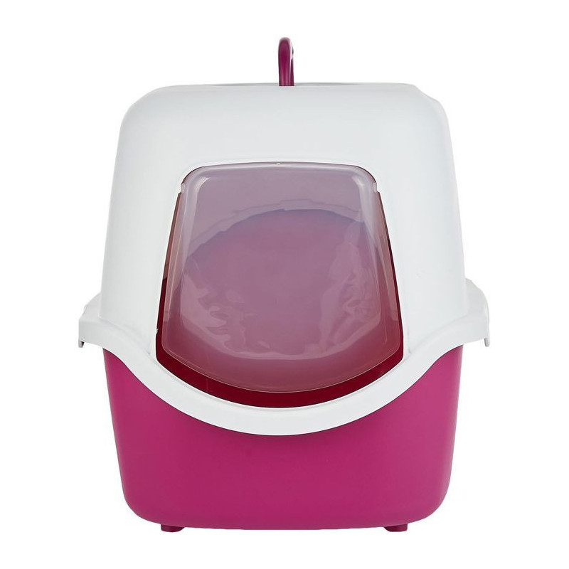 TRIXIE Vico litter box - Lid - 40 × 40 × 56 cm - Berry and white
