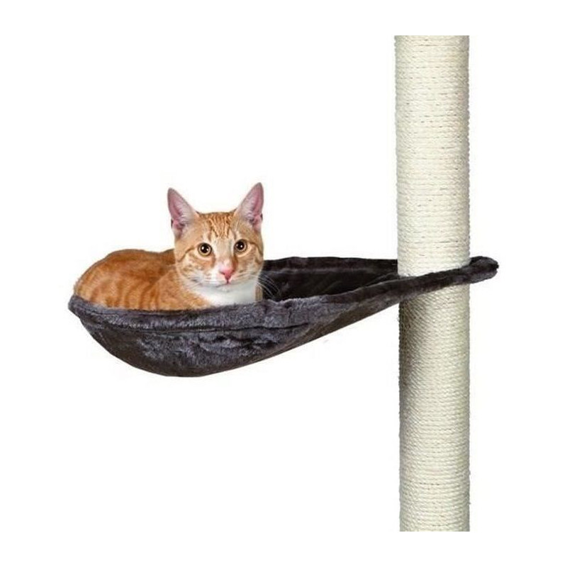 Hamac trixie - XL nest for scratch for cat -gray catinium plush Ø 40