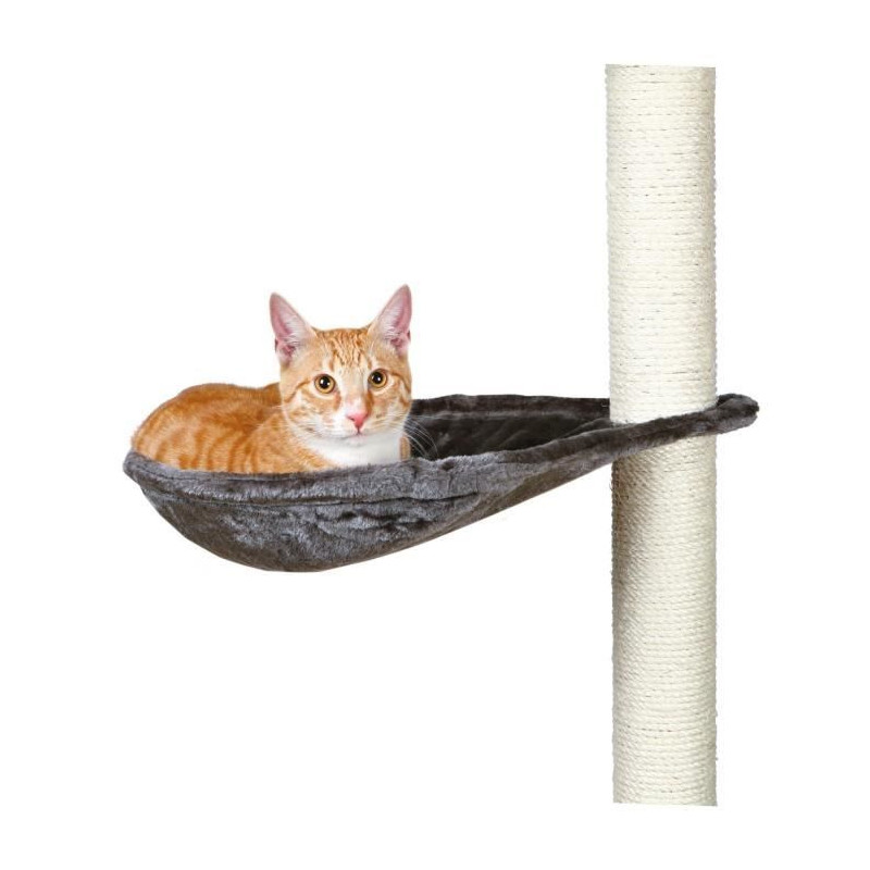 Hamac trixie - XL nest for scratch for cat -gray catinium plush Ø 40