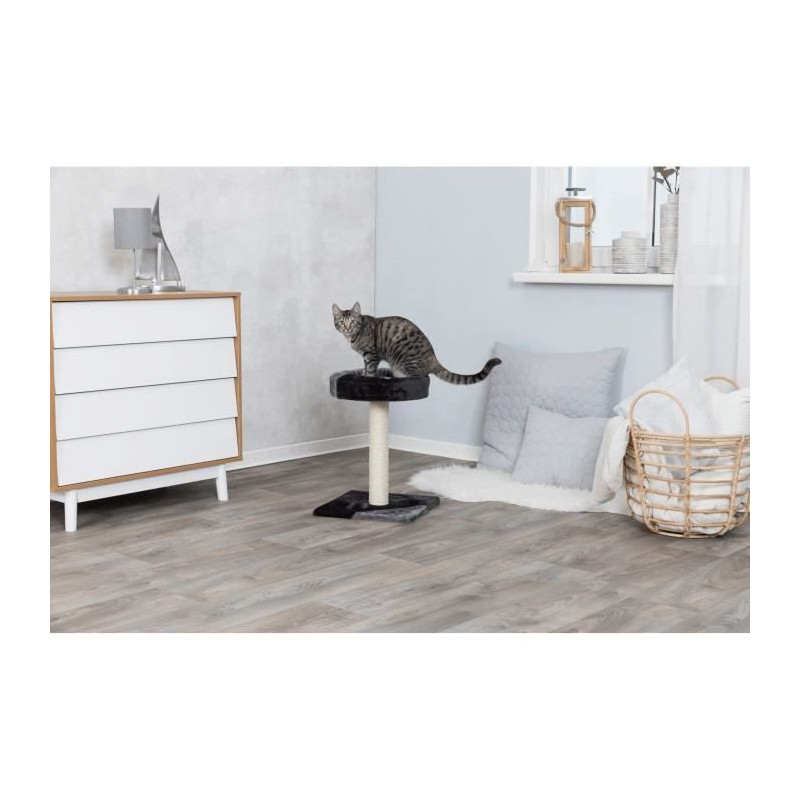 TRIXIE Tarifa Cat tree Height 52 cm gray and black plush and natural s