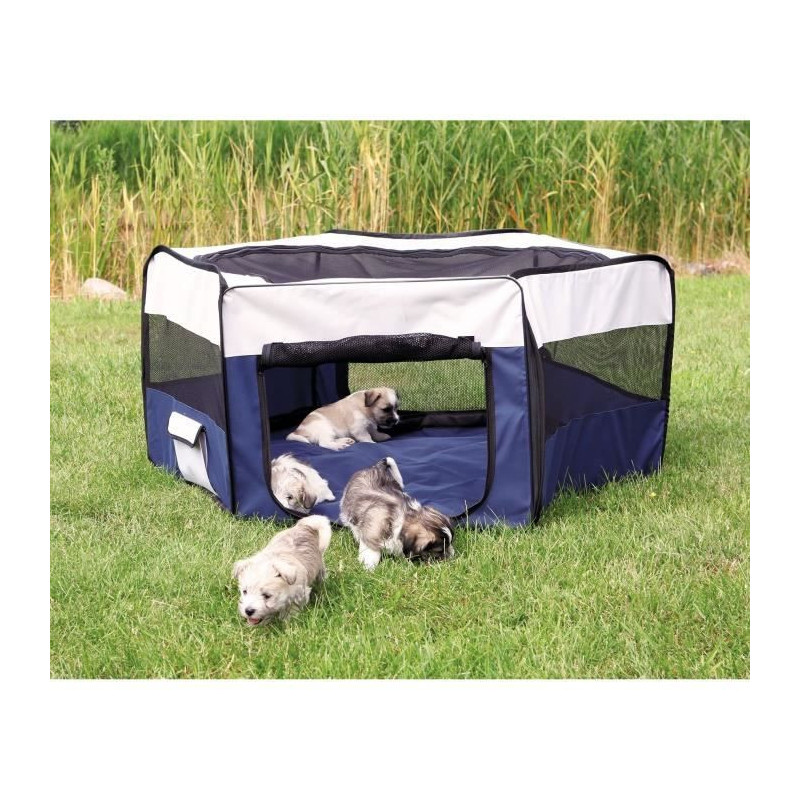 Enclosure with net/base - TRIXIE - ø 150 × 65 cm - Turquoise / Light