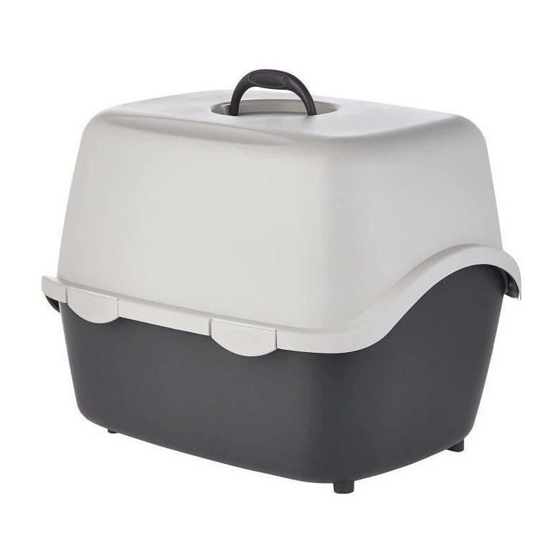 TRIXIE Vico litter box - 40 x 40 x 56 cm - Dark gray and light gray -