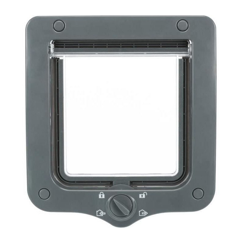 Chatiere - 4 positions - With tunnel - 20 × 22 cm - Gray