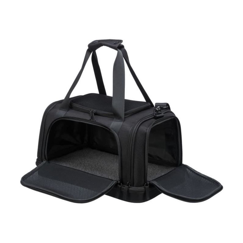 TRIXIE Plane Pet Carrier Bag - 28 x 25 x 44 cm - Black