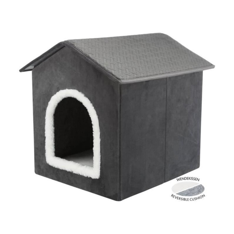 Shelter - TRIXIE - Livia - 38 x 41 x 44 cm - Dark grey / White