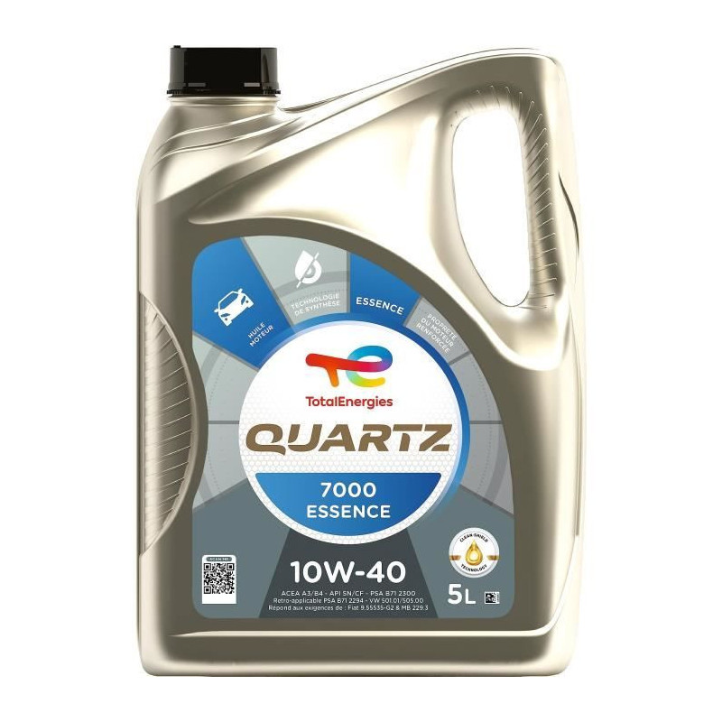 TOTAL ENGINE OIL 5L QUARTZ 7000 PETROL 10W40