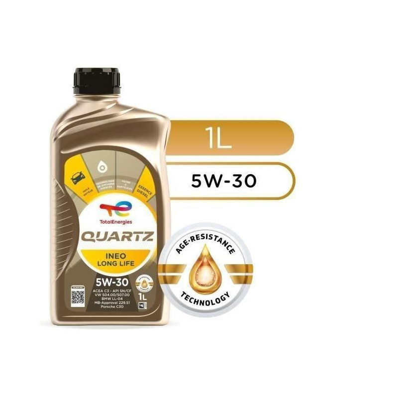 TOTAL ENGINE OIL 1L QUARTZ INEO LONG LIFE 5W30