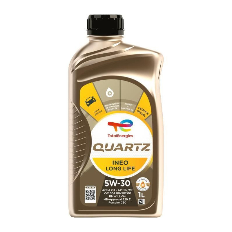TOTAL ENGINE OIL 1L QUARTZ INEO LONG LIFE 5W30