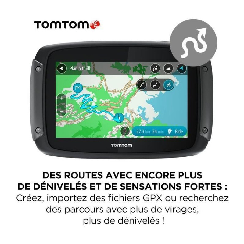 TomTom GPS Motorcycle RIDER 550 Premium Pack - 4.3 inches, World Map,
