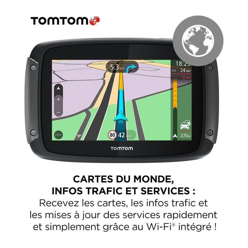 TomTom GPS Motorcycle RIDER 550 Premium Pack - 4.3 inches, World Map,