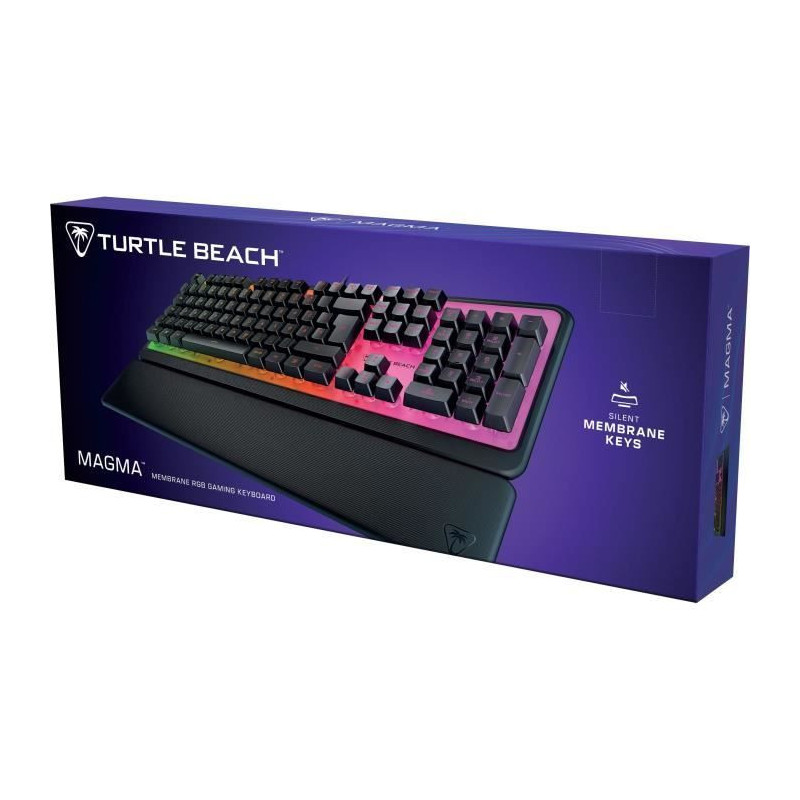 Turtle Beach Magma Gaming Keyboard - RGB Membrane - Black, Quiet Keys,