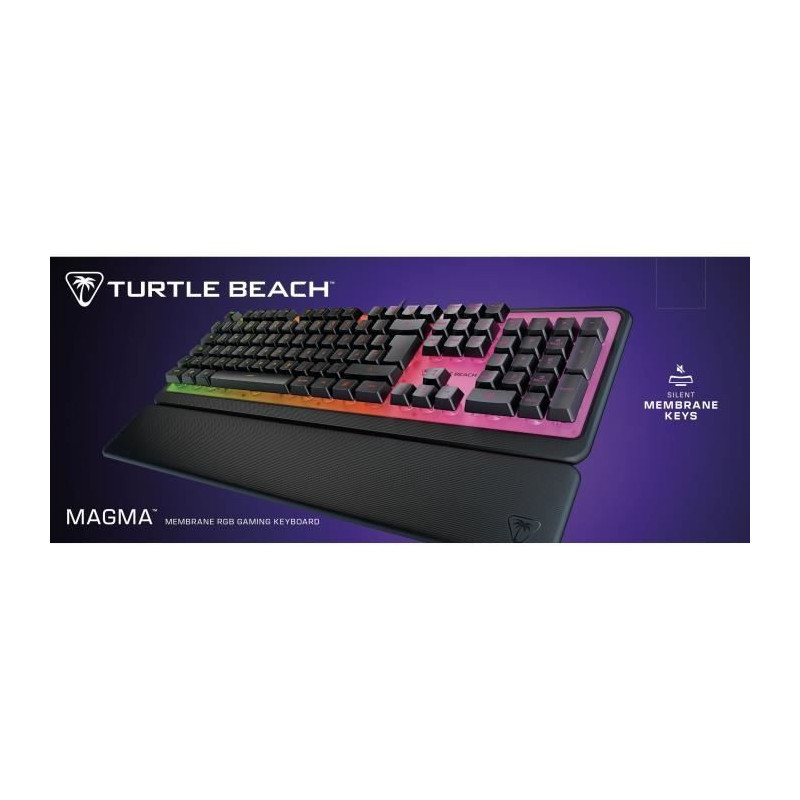 Turtle Beach Magma Gaming Keyboard - RGB Membrane - Black, Quiet Keys,