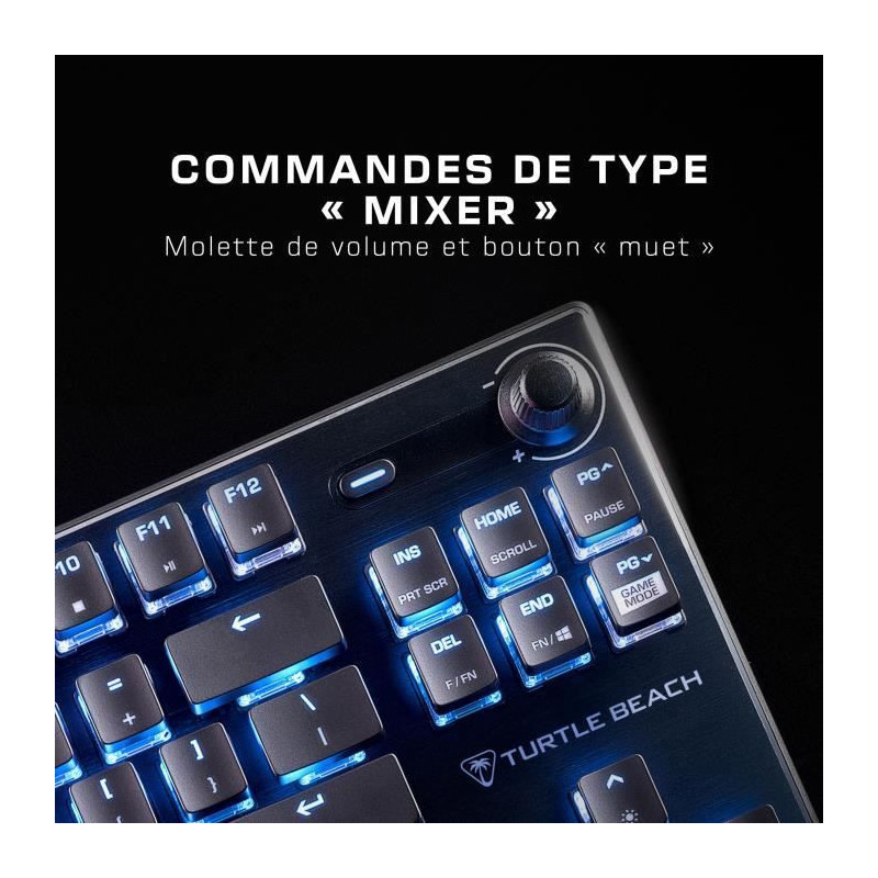 Compact mechanical RGB gaming keyboard - TURTLE BEACH - Vulcan TKL - B