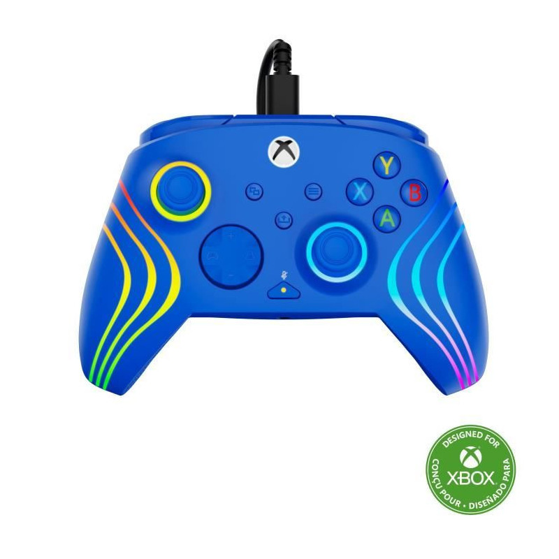 Gamepad - Xbox Series X|S, Xbox One and PC - Afterglow Wave - RGB - Wi