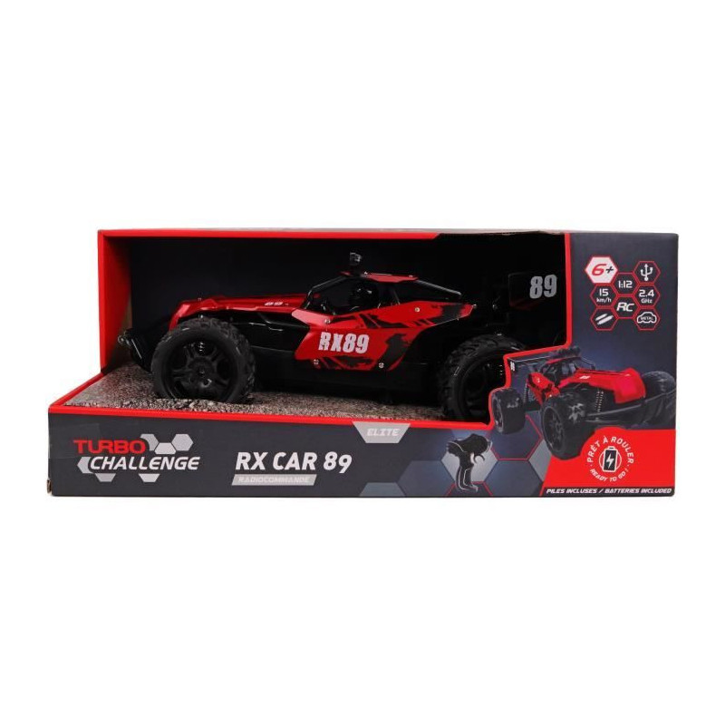 Remote Control Car - TURBO CHALLENGE - RX Car 89 093721 - Red - 1/12 -