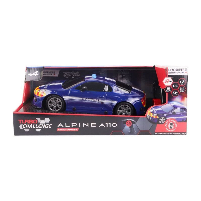 Remote-controlled car - TURBO CHALLENGE - Alpine A110 Gendarmerie - Fr