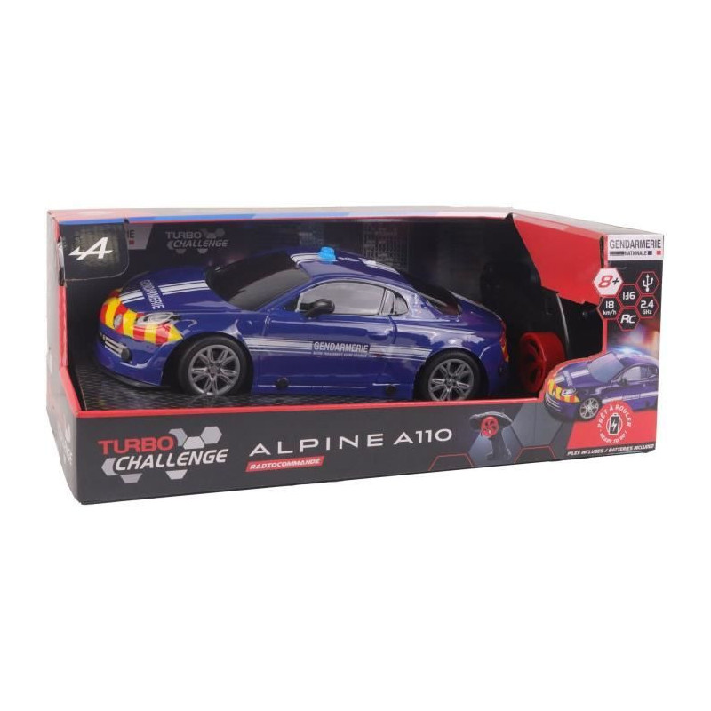 Remote-controlled car - TURBO CHALLENGE - Alpine A110 Gendarmerie - Fr