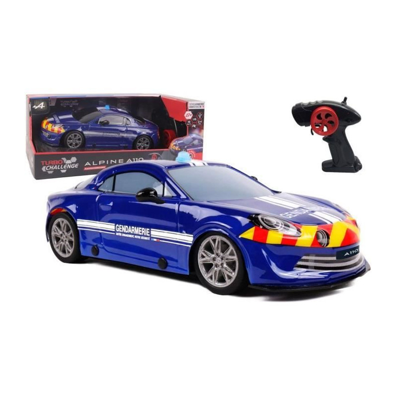 Remote-controlled car - TURBO CHALLENGE - Alpine A110 Gendarmerie - Fr