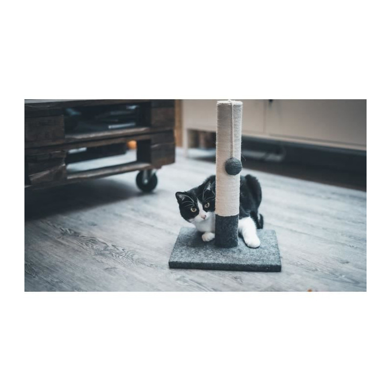 Scratching post - TYROL - 404113 - Single - Grey and white - 42cm