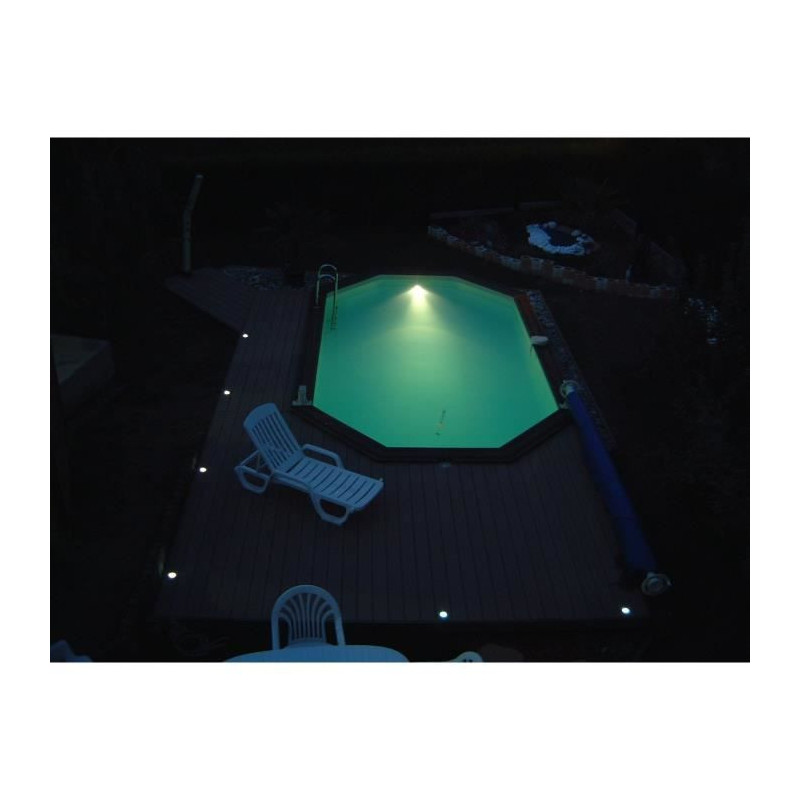 UBBINK white 350 led spotlight for wood pools