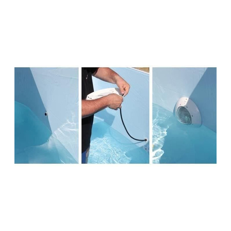 UBBINK white 350 led spotlight for wood pools