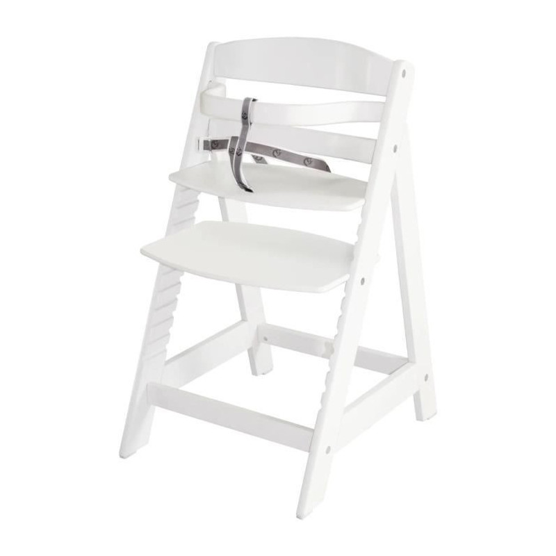 Sit Up III Wooden High Chair - ROBA - Height Adjustable - White