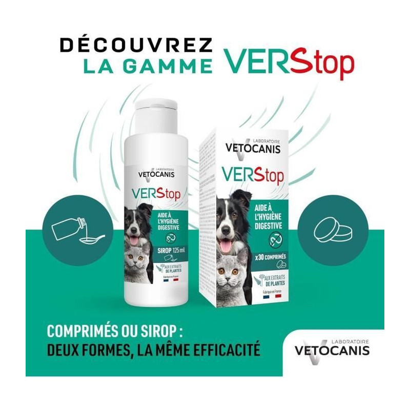 VETOCANIS Syrup against worms - 125 ml - For dogs and cats