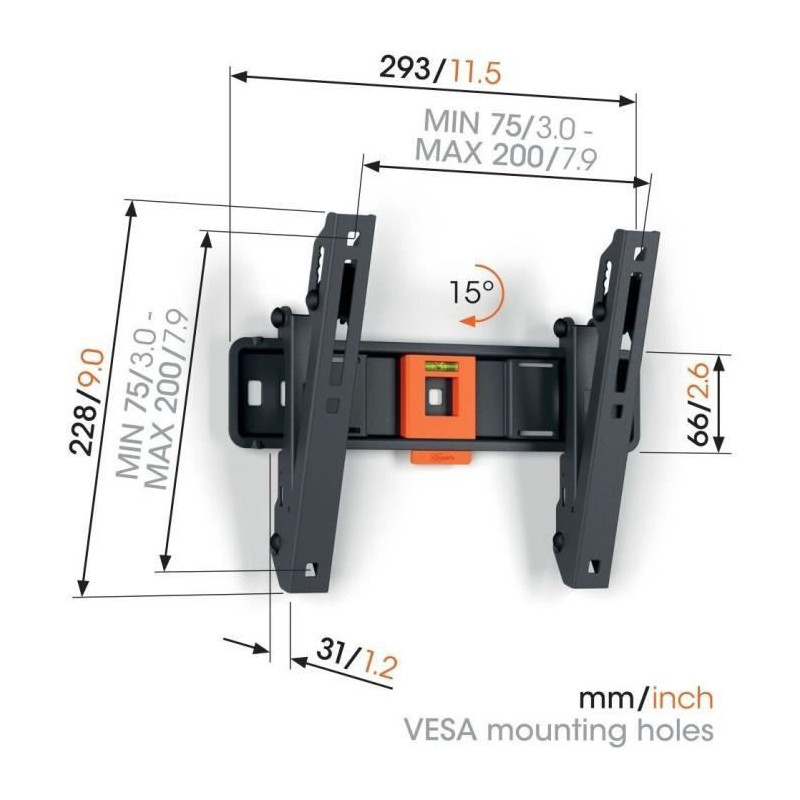 TV wall mount - VOGEL'S - TVM 1223 Full-Motion Small, 1 arm, 19-43