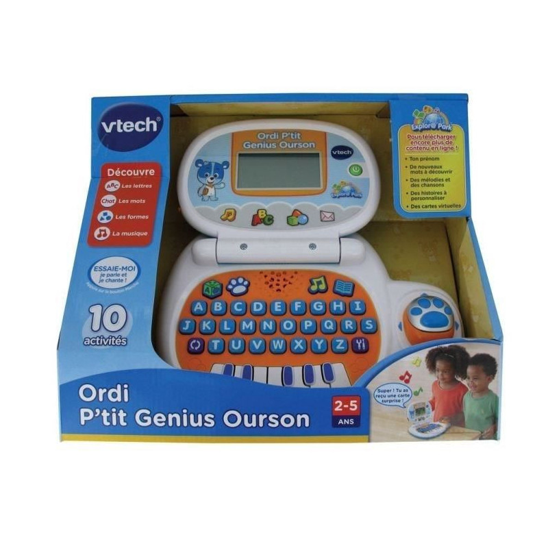 VTECH - Ordi P'tit Genius Blue Bear - Computer Educational Child