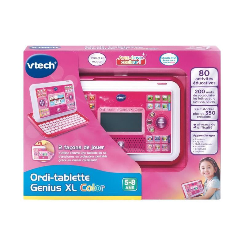 VTECH Ordi-Tablette Genius XL Color Rose