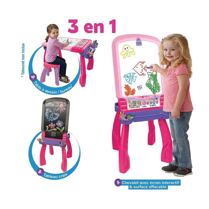 VTECH Magi interactive easel 3 in 1 pink
