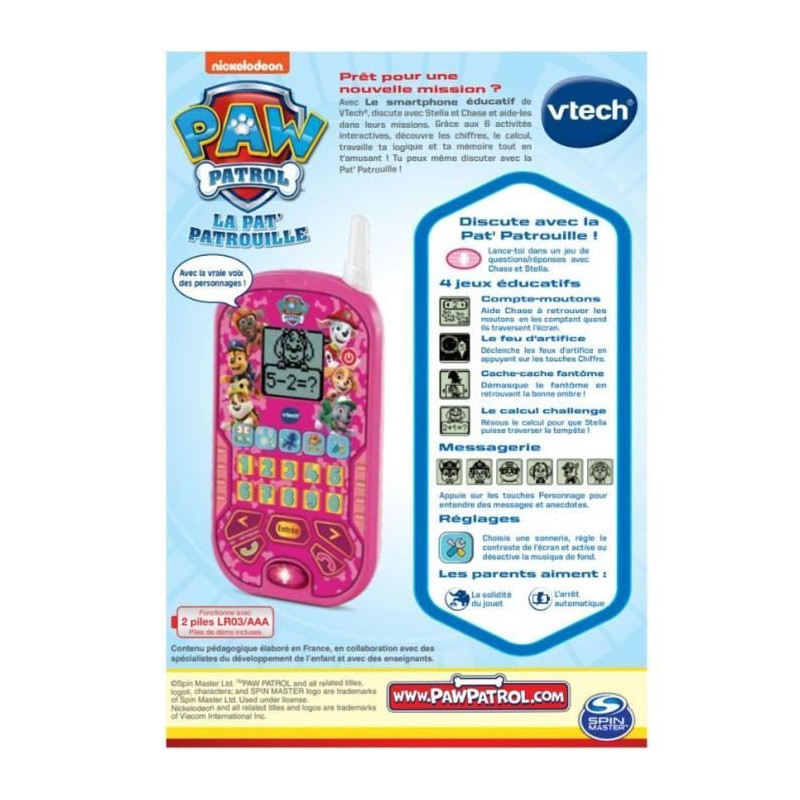VTECH - PAW PATROL - The Educational Smartphone - Pink