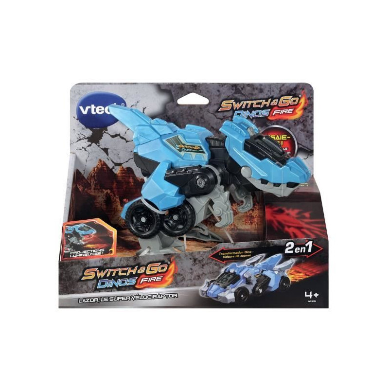 VTECH Switch & Go Dinos Fire - Lazor, The Super Velociraptor