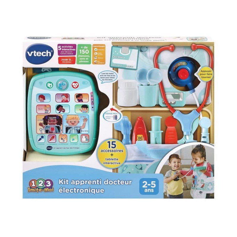 VTECH - 1,2,3 Imitate Me - Electronic Doctor Apprentice Kit - Kids Pre