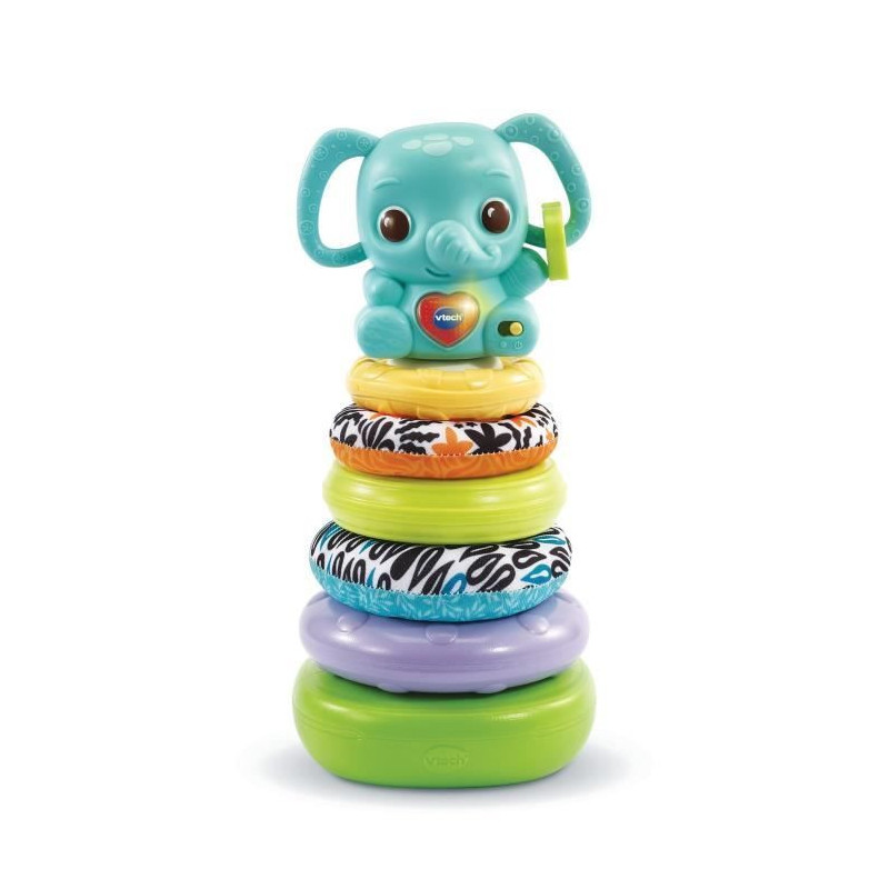 VTECH BABY - Nino, Baby Elephant Stacko 3 in 1 (Bio-Based Plastic)