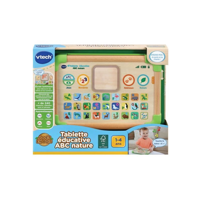 VTECH BABY - Educational ABC Nature Tablet - FSC Wood Toy