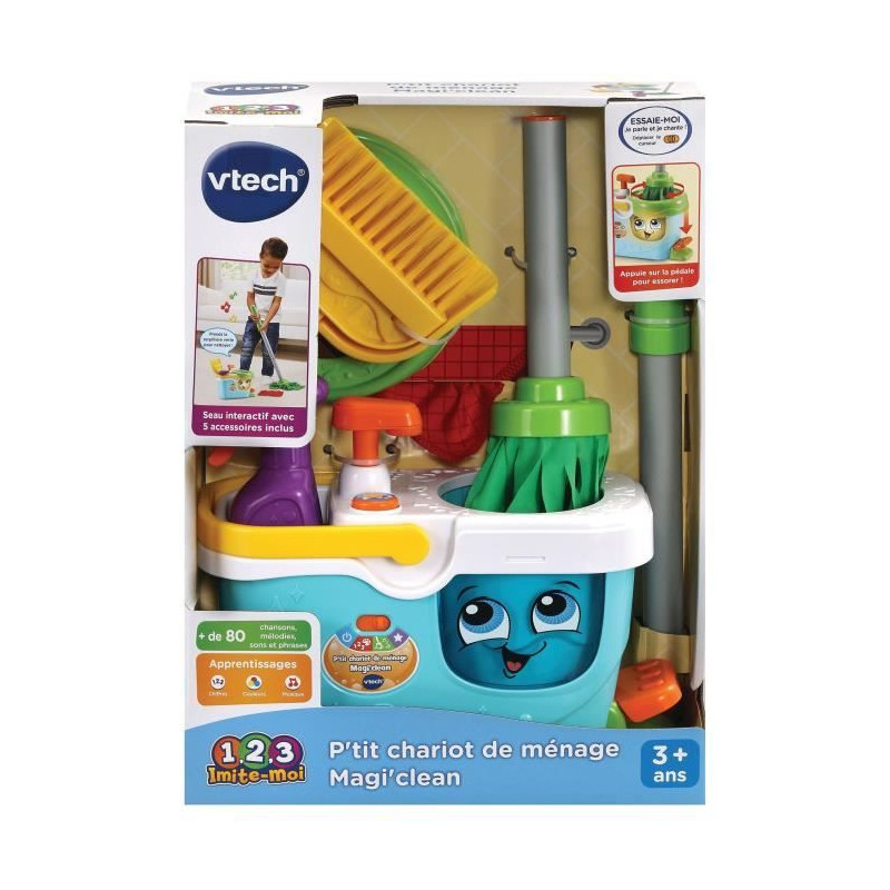 VTECH - 1,2,3 Imitate Me - Little Magi'clean Cleaning Trolley - Childr