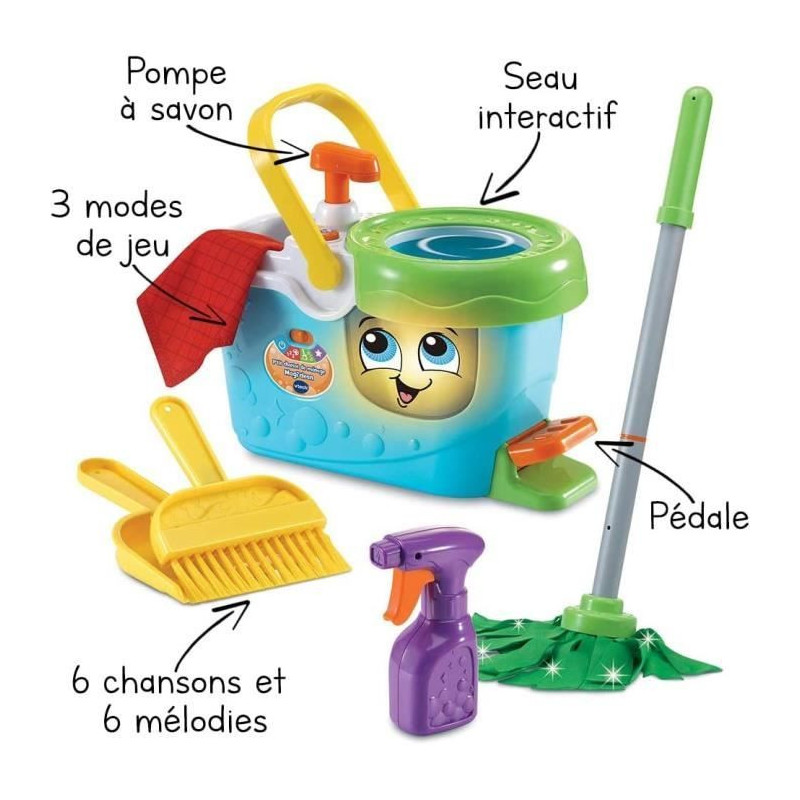 VTECH - 1,2,3 Imitate Me - Little Magi'clean Cleaning Trolley - Childr