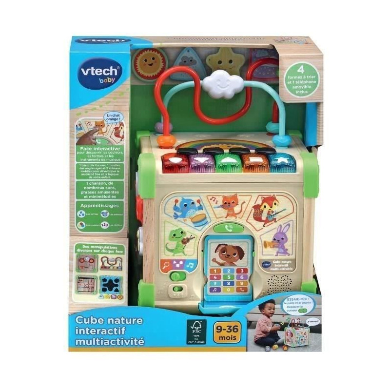 VTECH CUBE NATURE INTERACTIVE MULTIACTIVITY (TOY WITH FSC CERTIFIED WO