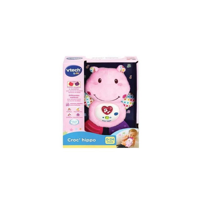 VTECH BABY - Pink croc'hippo - Baby Musical Rattle