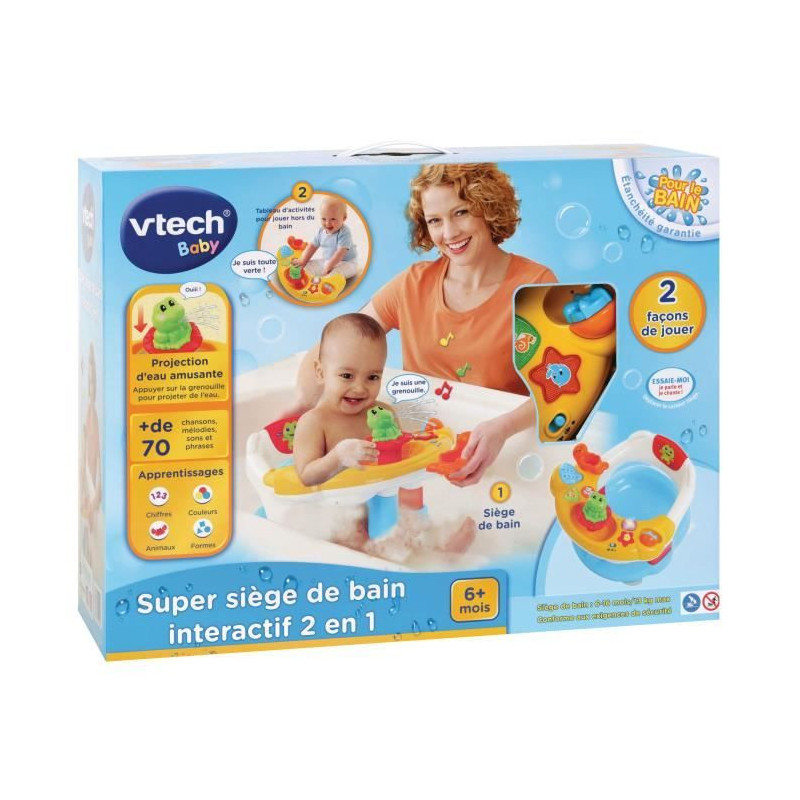 VTECH BABY - Super 2 in 1 Interactive Bath Seat - Bath Toy