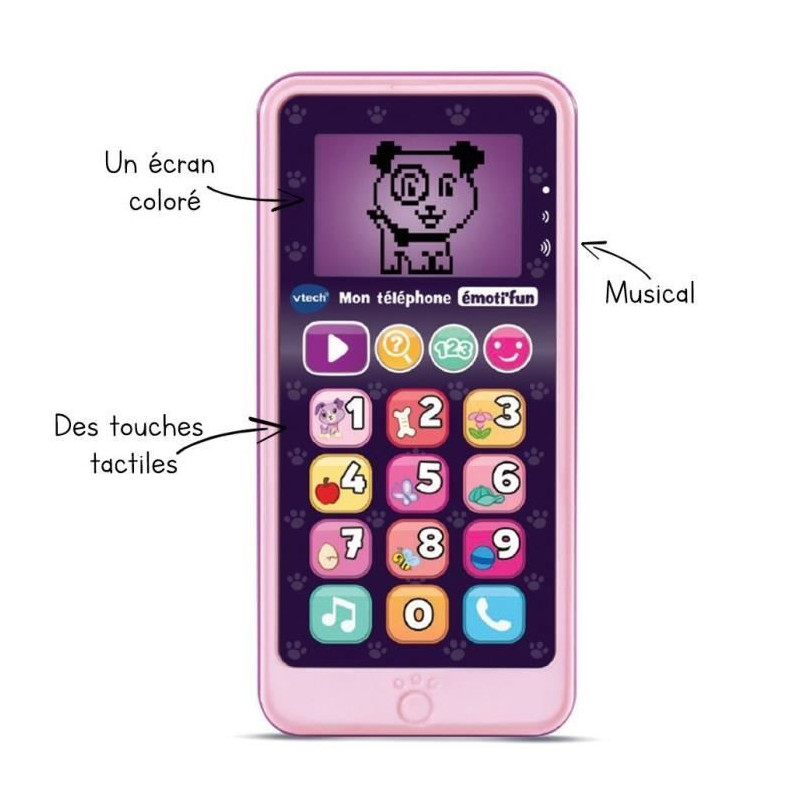 VTECH - Imitation Child Toy - My pink emoti'fun phone