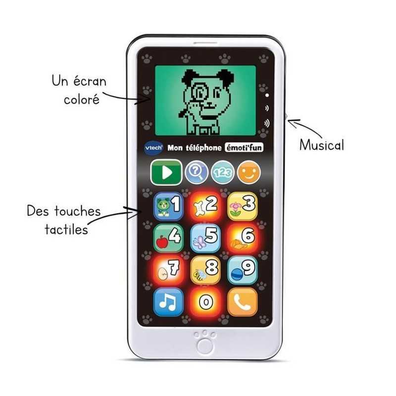VTECH - Child Imitation Toy - My Emoti'fun Black & White Phone
