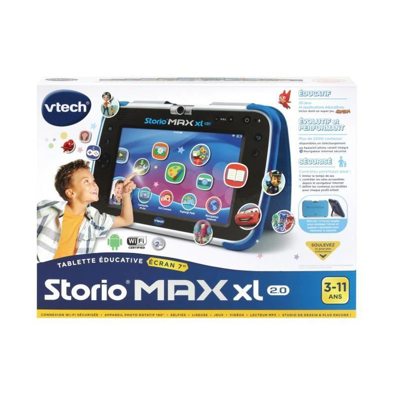 VTECH - Console Storio Max XL 2.0 7 Blue - Educational Tablet Child 7