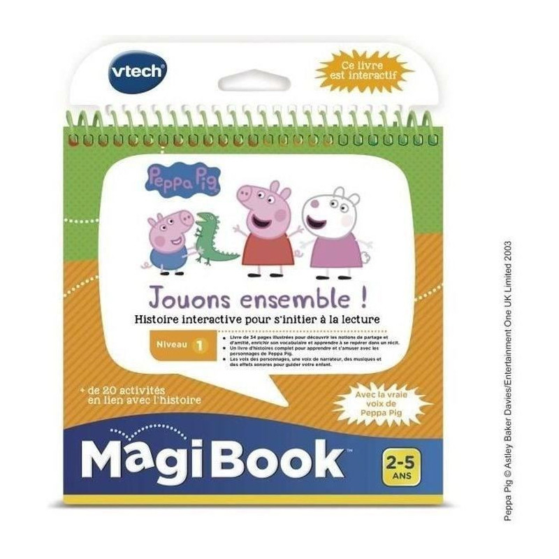 VTECH - Magibook Interactive Book - Peppa Pig, Let's Play Together