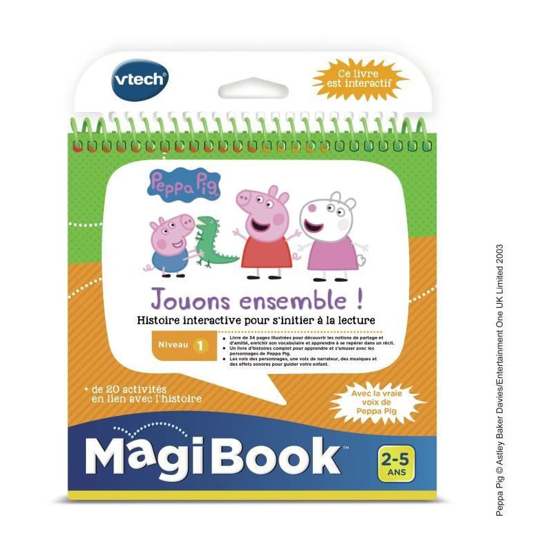 VTECH - Magibook Interactive Book - Peppa Pig, Let's Play Together