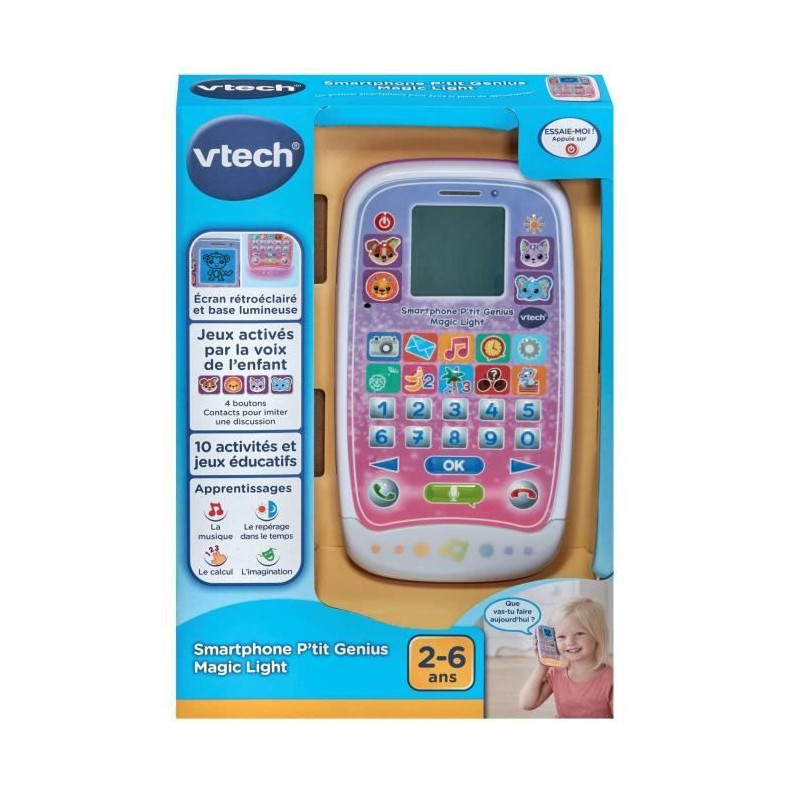 VTECH SMARTPHONE P'TIT GENIUS MAGIC LIGHT PINK