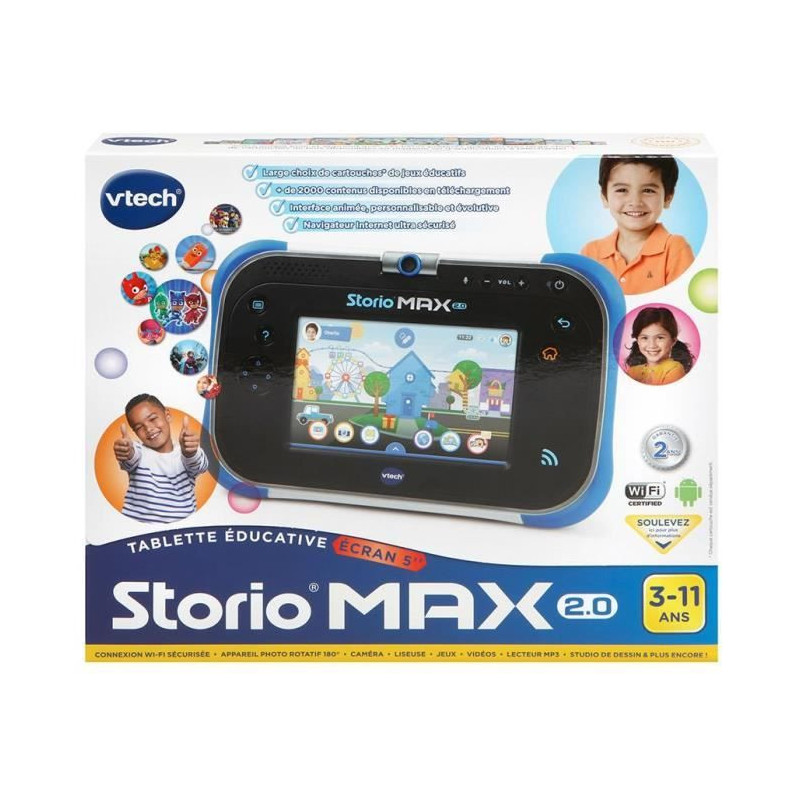 VTECH - Console Storio Max 2.0 5 Blue - Educational Tablet Child 5 Inc