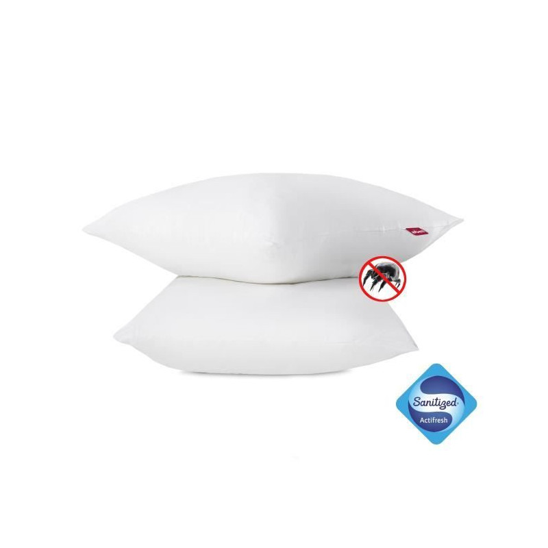 Abeil Lot of 2 anti -Acarian pillows - 60 x 60 cm - White