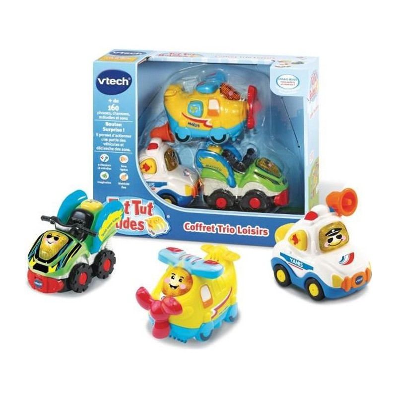VTECH - TUT TUT BOLIDES - Trio Loisirs Box (Plane + Formula 1 + Bus)
